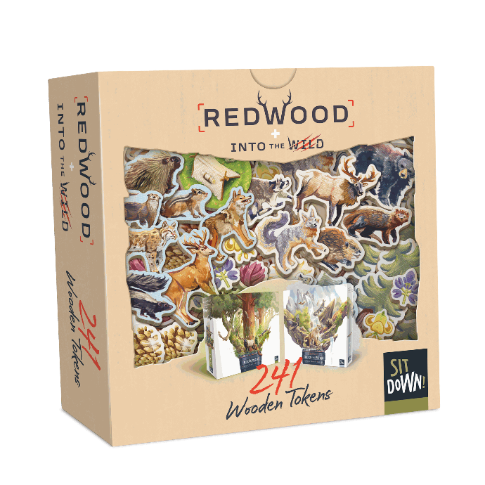 Redwood: 210 wooden tokens (basic game + ext.)