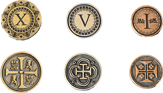 LEGENDARY METAL COINS - MEDIEVAL UNITS COIN SET