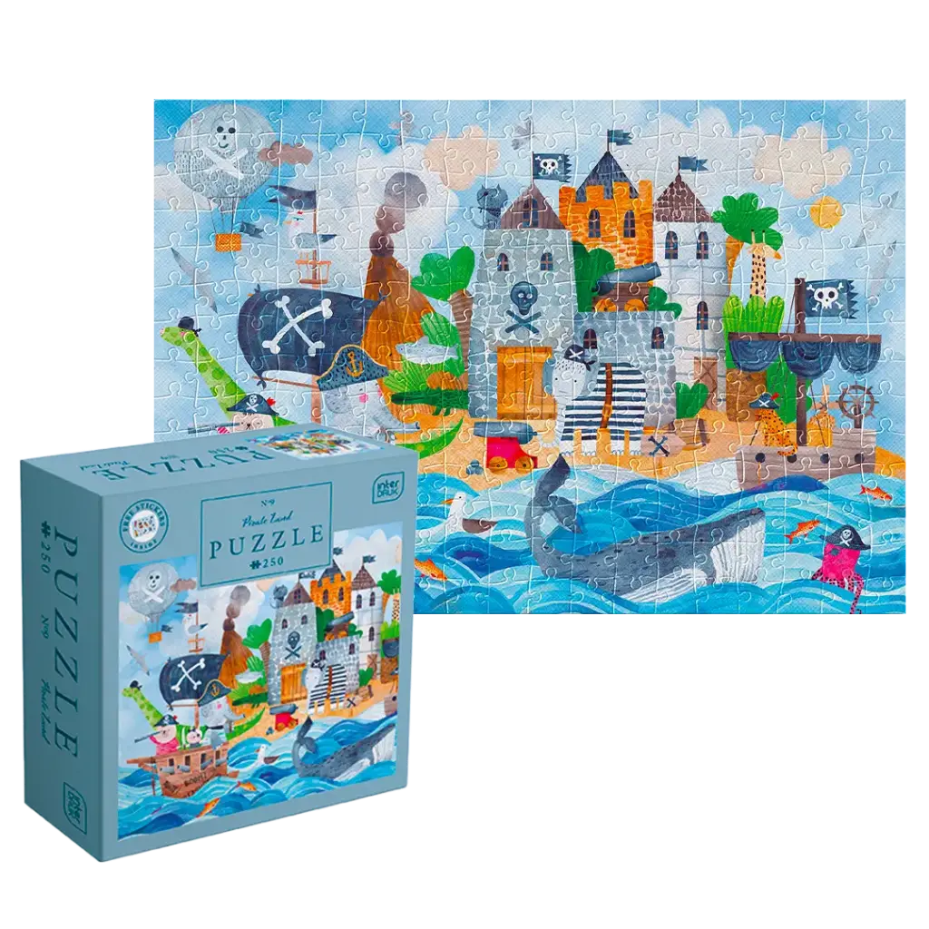 INTERDRUK - PUZZLE 250 - KIDS WITH STICKERS 9 PIRATE LAND