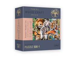 [02135] Wooden Puzzle 500 pcs - Wild Cats in the Jungle