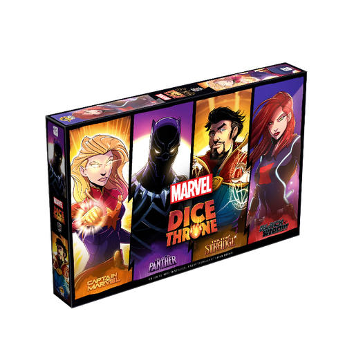 [02861] MARVEL DICE THRONE - BLACK PANTHER, CAPTAIN MARVEL, BLACK WIDOW, DR STRANGE (3+1)