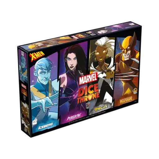 [03631] DICE THRONE MARVEL - ICEBERG, PSYLOCKE, TORNADE, WOLVERINE