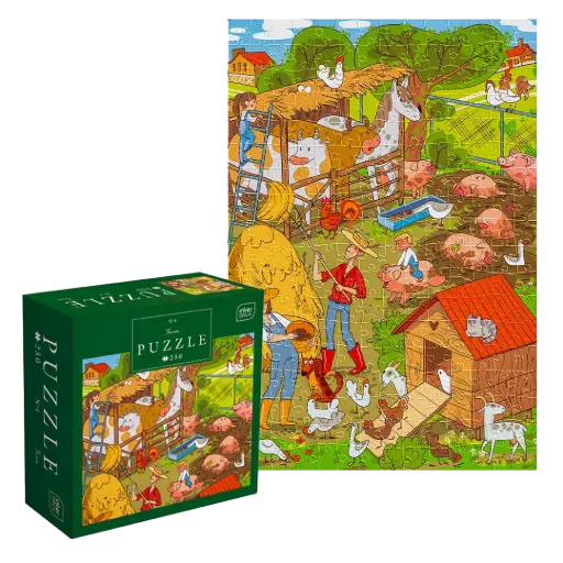 [04164] INTERDRUK - PUZZLE 250 - KIDS 4 FARM