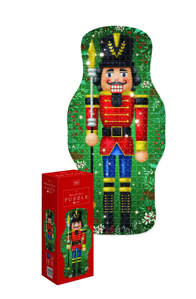 Puzzle 502 el. Shape Christmas 3 Nutcracker Green_5902277396136_sekwencja.webp