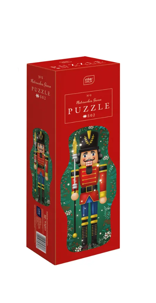 Puzzle 502 el. Shape Christmas 3 Nutcracker Green_5902277396136_pudelko.webp