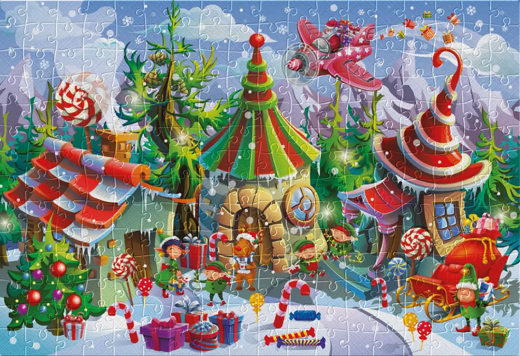 Puzzle 250 el. Christmas 2 Elf Village_5902277395993_plansza.webp