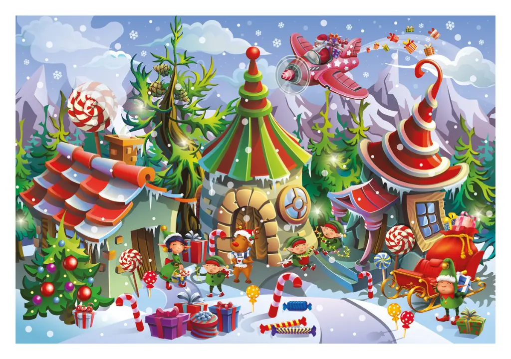Puzzle 250 el. Christmas 2 Elf Village_5902277395993_wkladka.webp