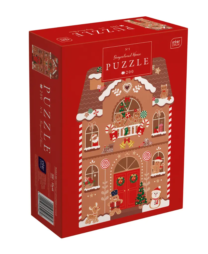Puzzle 200 el. shape Christmas 1 Gingerbread House_5902277395962_pudelko.webp