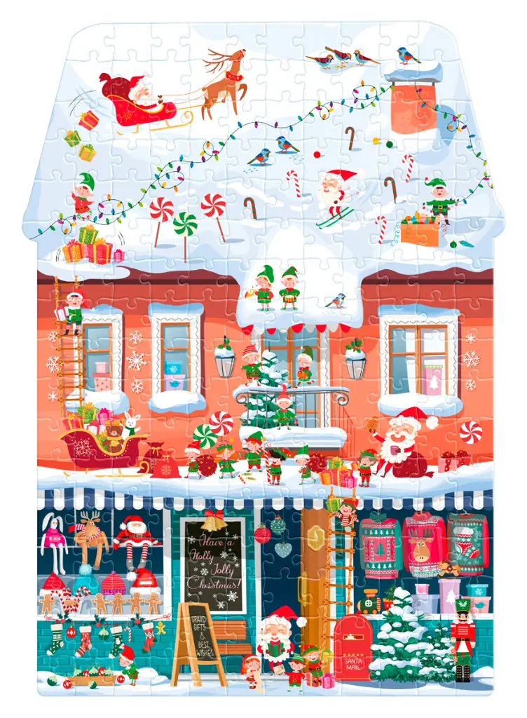 Puzzle 200 el. shape Christmas 2 Toy Store_5902277395979_plansza.webp