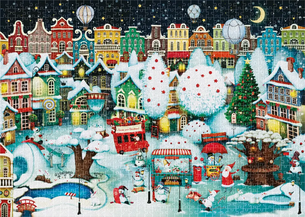 Puzzle 1000 el. Christmas 3 Town_5902277396105_plansza.webp