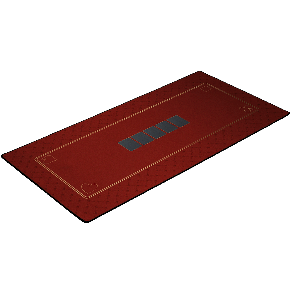 TAPIS Poker Rouge 120x60