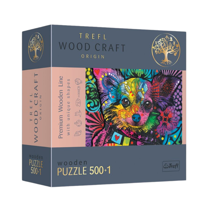 Wooden Puzzle 500 pcs - Colorful Puppy