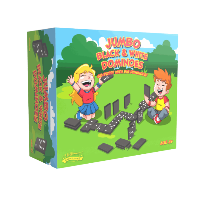 JUMBO BLACK & WHITE DOMINOES