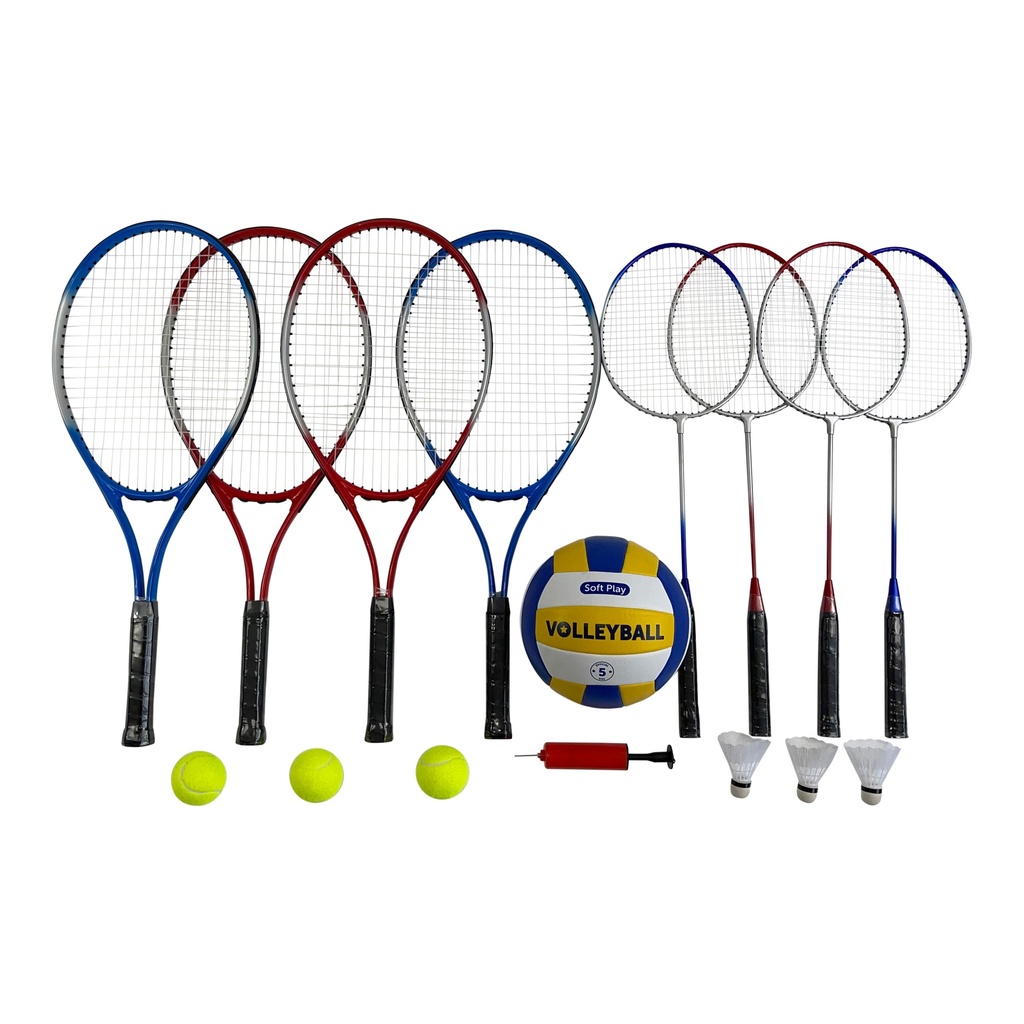4 Player Badminton Volley Ball Tennis Set 6m