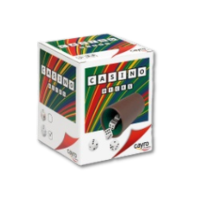 CAYRO POKER DICE CUP LINED WITH 5 DOTS DICES