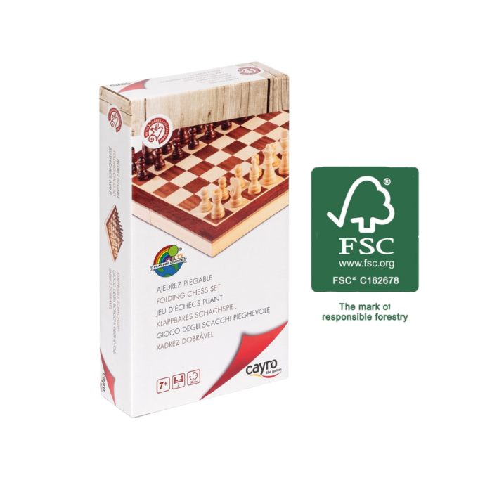 INLAID FOLDABLE CHESS 30X30 CM