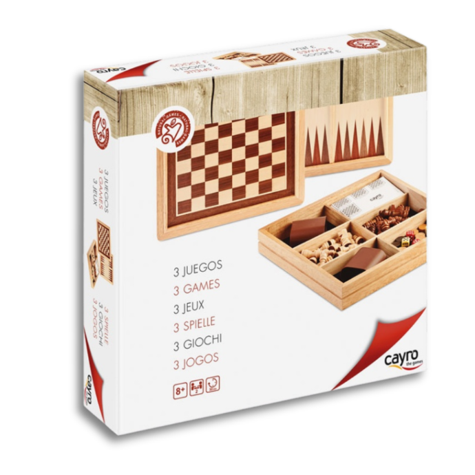 INLAID CHESS DRAUGHTS AND BACKGAMMON