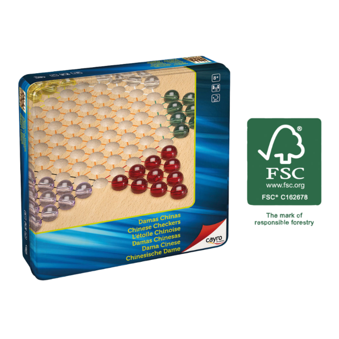 CAYRO CHINESE CHECKERS METAL BOX