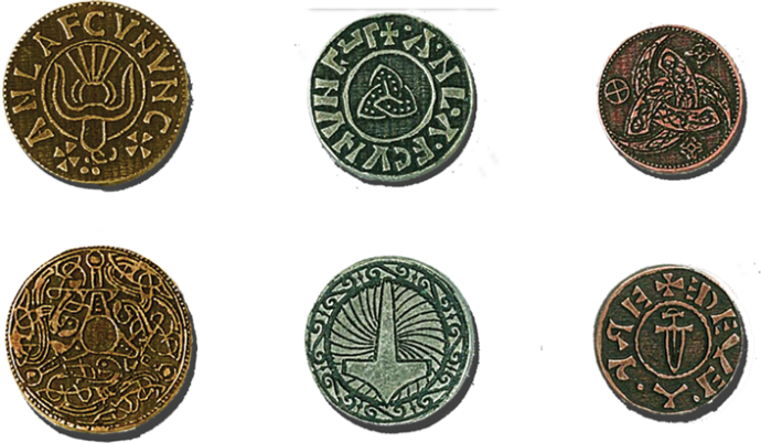 LEGENDARY METAL COINS - VIKING COIN SET