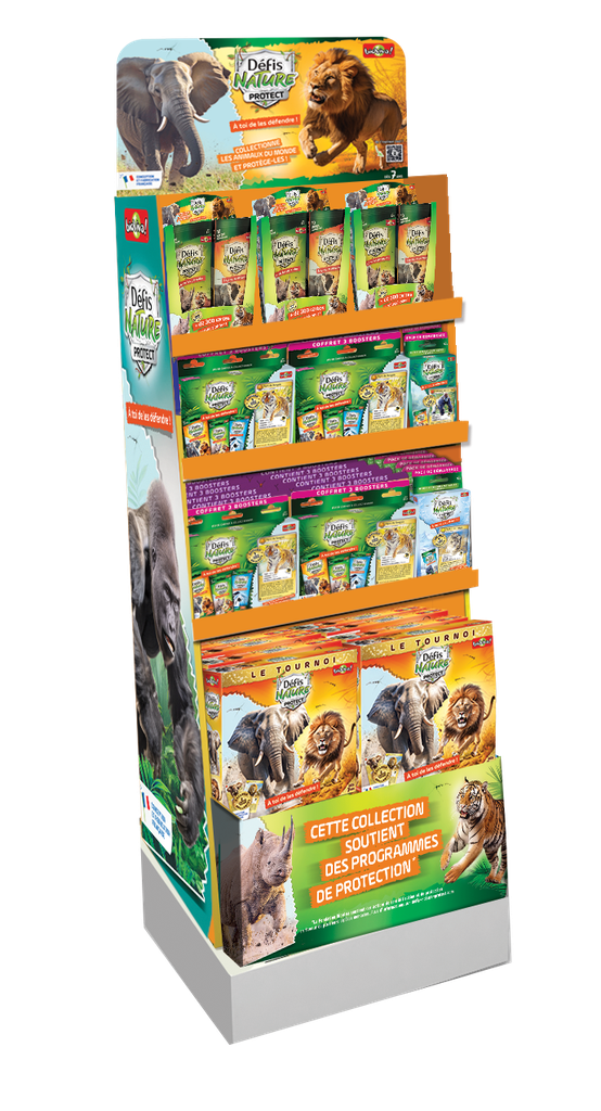 BIOVIVA - GAMME PROTECT - GRAND PRÉSENTOIR PLEIN EN CARTON - DÉFIS NATURE PROTECT