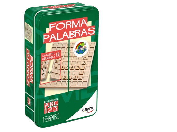 CAYRO - WOODEN WORDS GAME TRAVEL METAL BOX