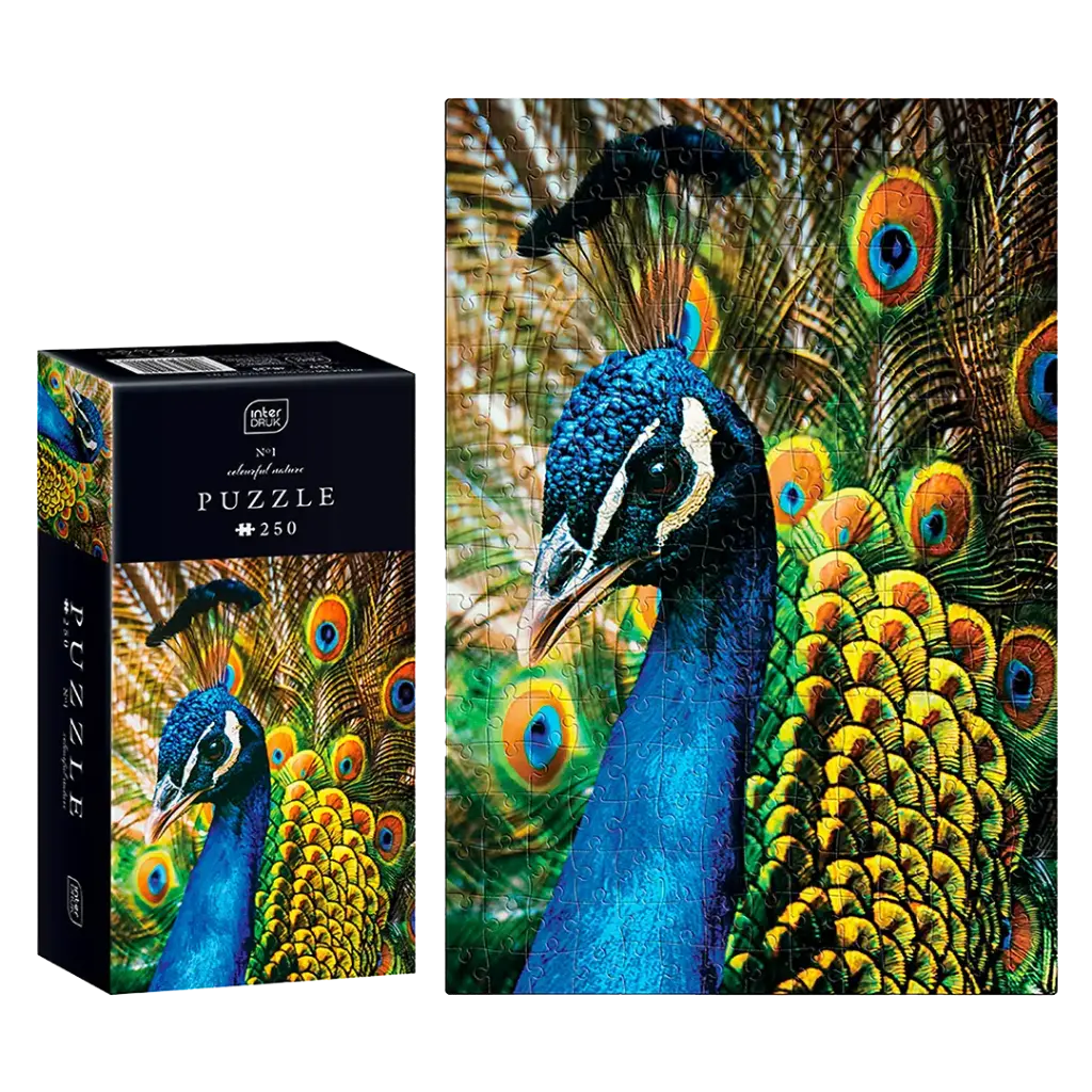 INTERDRUK - PUZZLE 250 - COLOURFUL NATURE 1 PEACOCK