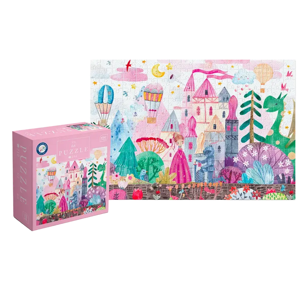 INTERDRUK - PUZZLE 250 - KIDS WITH STICKERS 3 CASTLE