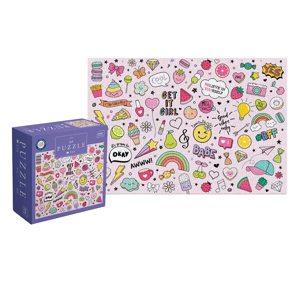 INTERDRUK - PUZZLE 250 - KIDS WITH STICKERS 4 ICONS