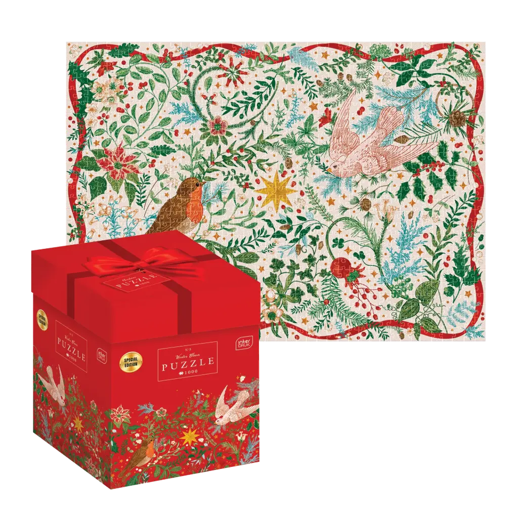 INTERDRUK - PUZZLE 1000 - BOX CHRISTMAS FLOWERS 3