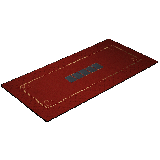 [01905] PLAYMAT Poker Red 120x60