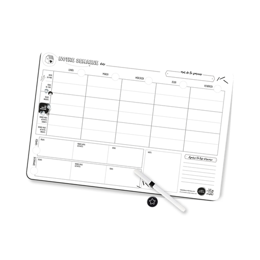 [01962] Planificateur Familial Hebdomadaire Aimanté