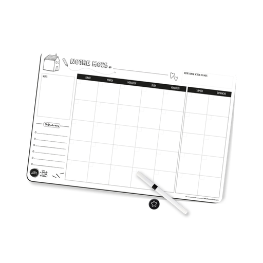 [01963] Planificateur Familial Mensuel Aimanté