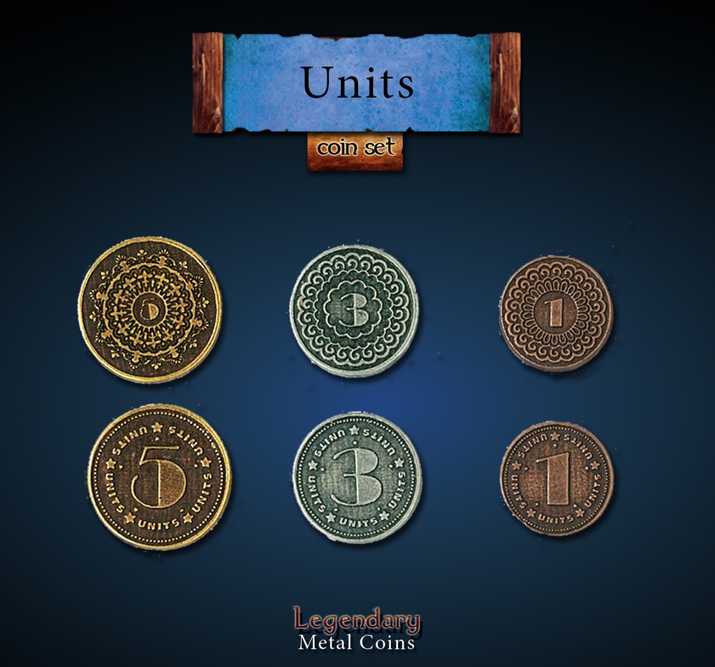 METAL COINS - Units set (DS)