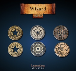 [02176] METAL COINS - Wizard set