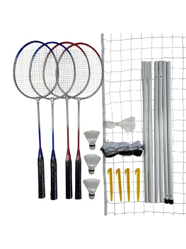 [02229] 4 Player Badminton Set with Net
