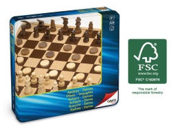 [02590] CAYRO CHESS AND DRAUGHTS METAL BOX