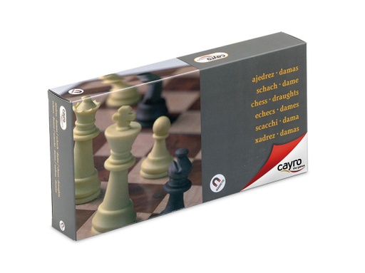 [02601] CAYRO MAGNETIC CHESS AND DRAUGHTS MEDIUM