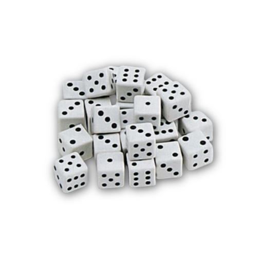 [02603] BAG WITH 25 DICE (12 mm)
