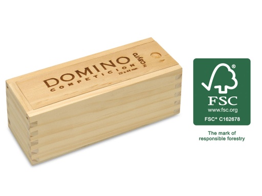 [02607] CAYRO COMPETITION DOMINO WOODEN BOX