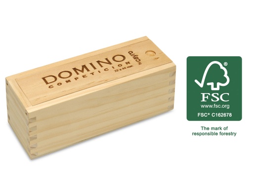 [02607] COMPETITION DOMINO WOODEN BOX