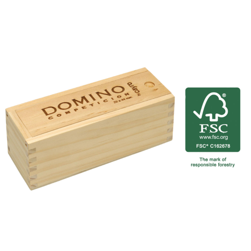 [02607] COMPETITION DOMINO WOODEN BOX