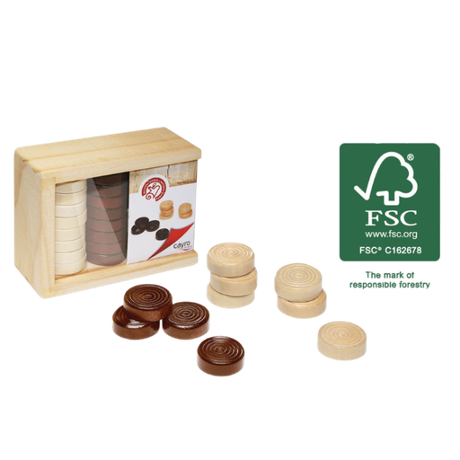 [02616] CAYRO WOODEN DRAUGHTS ACC.