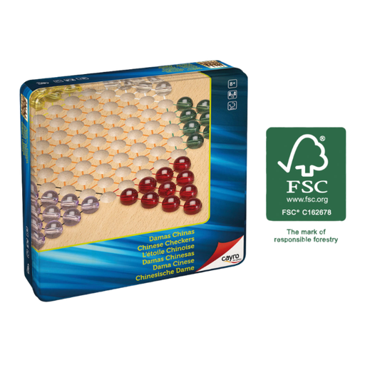 [02319] CAYRO CHINESE CHECKERS METAL BOX