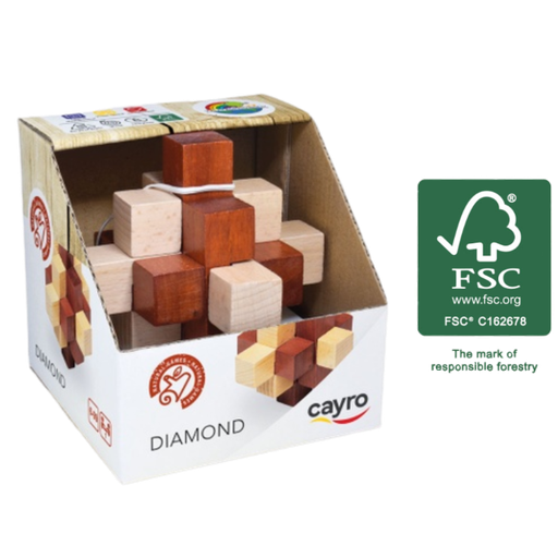 [02533] CAYRO DIAMOND 10X10 (FSC WOOD)