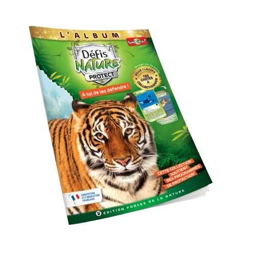 [03101] BIOVIVA - GAMME PROTECT - ALBUM DE RANGEMENT TIGRE DU BENGALE - 104 CARTES - DÉFIS NATURE PROTECT