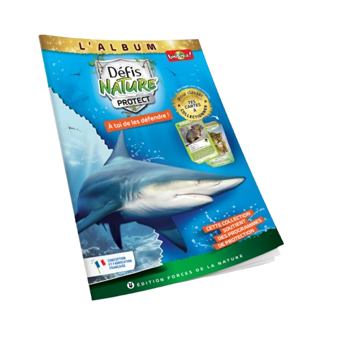 [03102] BIOVIVA - GAMME PROTECT - ALBUM DE RANGEMENT REQUIN BORDE - 104 CARTES - DÉFIS NATURE PROTECT
