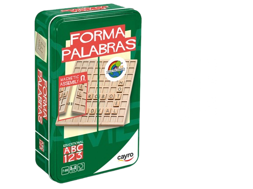 [03249] CAYRO - WOODEN WORDS GAME TRAVEL METAL BOX