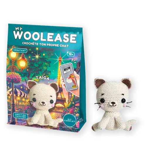 [03765] MY WOOLEASE - CROCHET KIT - TAÎGA THE CAT