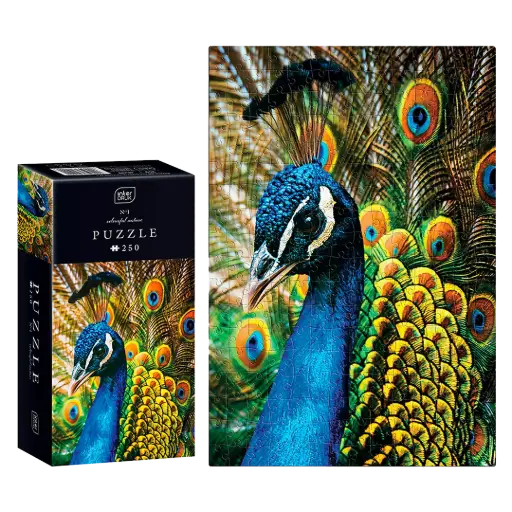 [03860] INTERDRUK - PUZZLE 250 - COLOURFUL NATURE 1 PEACOCK