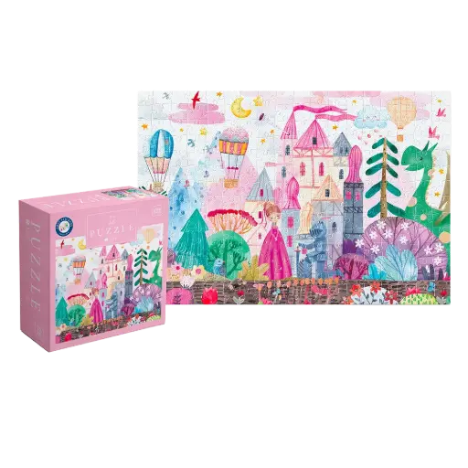 [03871] INTERDRUK - PUZZLE 250 - KIDS WITH STICKERS 3 CASTLE